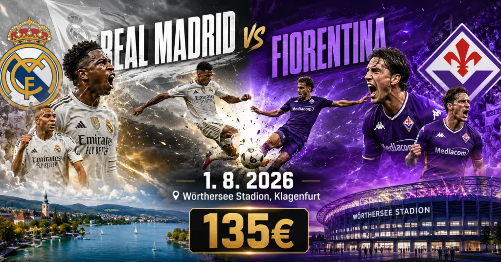 Kompletný zájazd na Real Madrid - AFC Fiorentina s dopravou, občerstvením a sprievodcom – SuperFanusik.sk